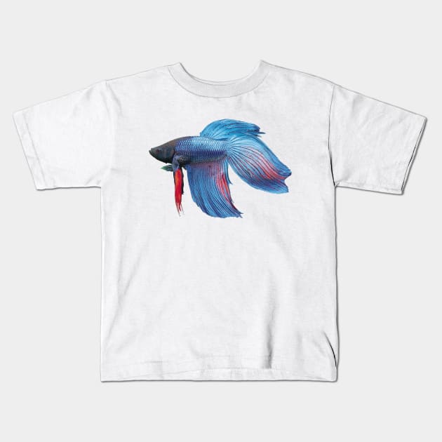 halfmoon bettafish Kids T-Shirt by MACIBETTA